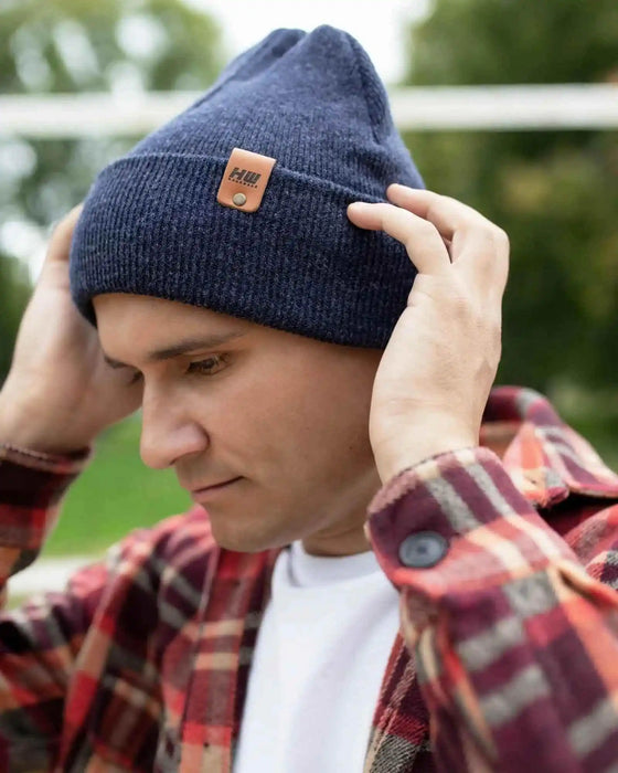Classic Cuffed Beanie, Denim Blue