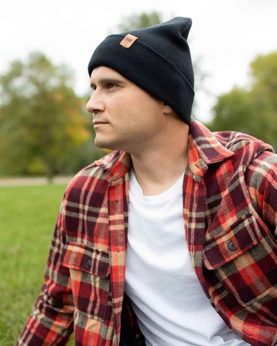Classic Cuffed Beanie, Midnight Black