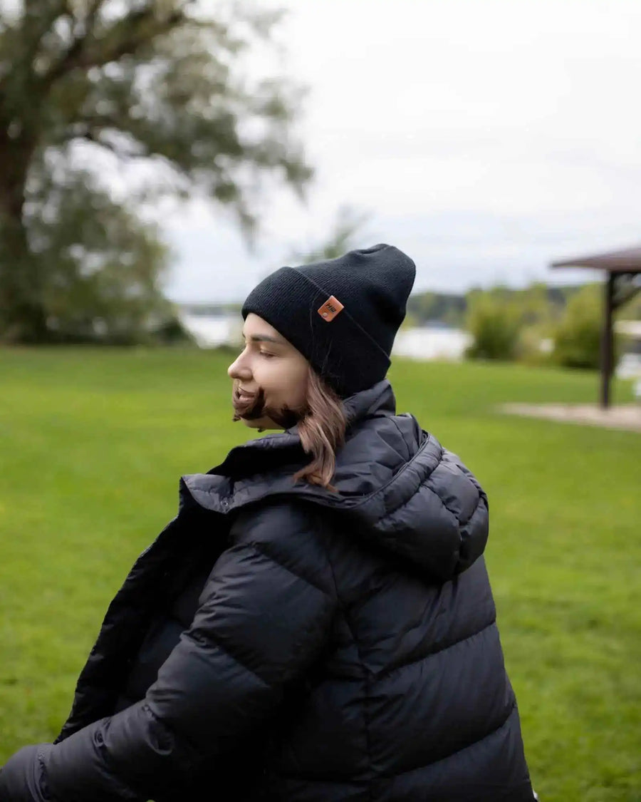 Classic Cuffed Beanie, Midnight Black