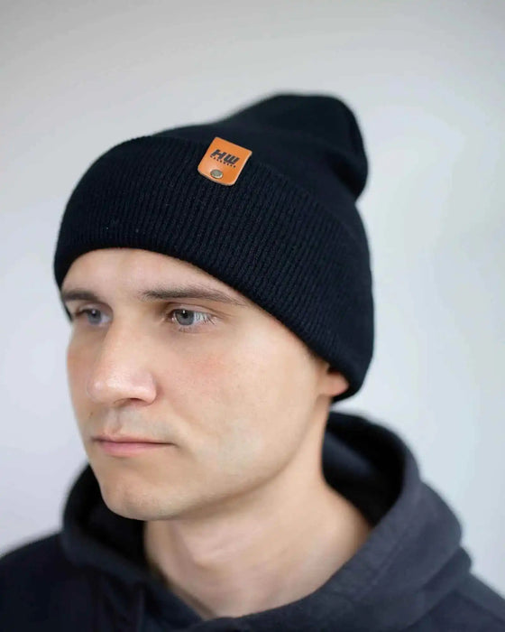 Classic Cuffed Beanie, Midnight Black