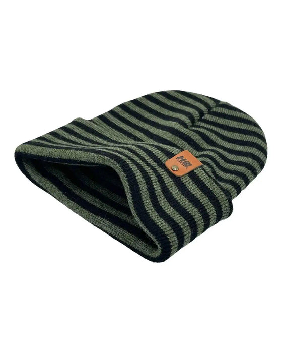 Classic RoRo Cuffed Beanie, Black and Green