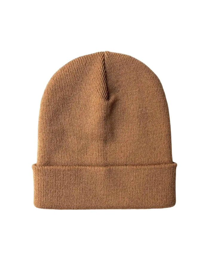 Classic Silent Cuffed Beanie, Camel Brown