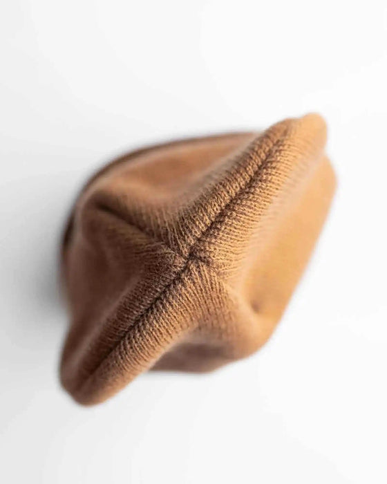 Classic Silent Cuffed Beanie, Camel Brown