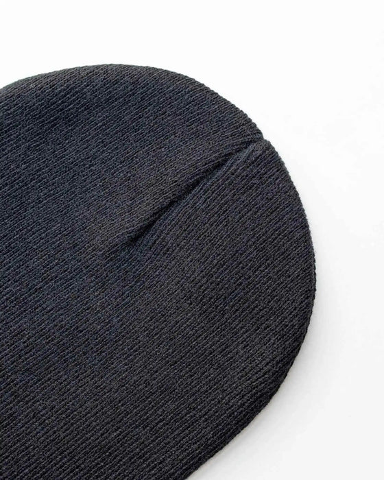 Classic Silent Cuffed Beanie, Charcoal Black