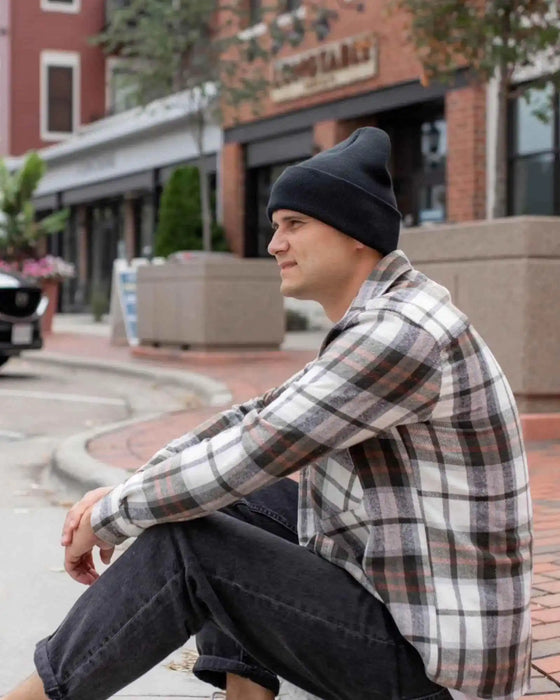 Classic Silent Cuffed Beanie, Midnight Black