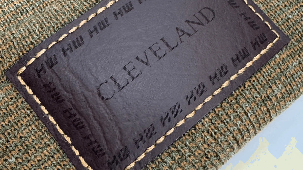 Cleveland, H Stitch Cuffed Beanie,  Brown and Green Fusion