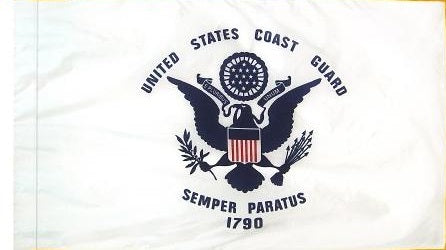 U.S. Coast Guard indoor presentation flag available in 3x5 and 4x6 sizes