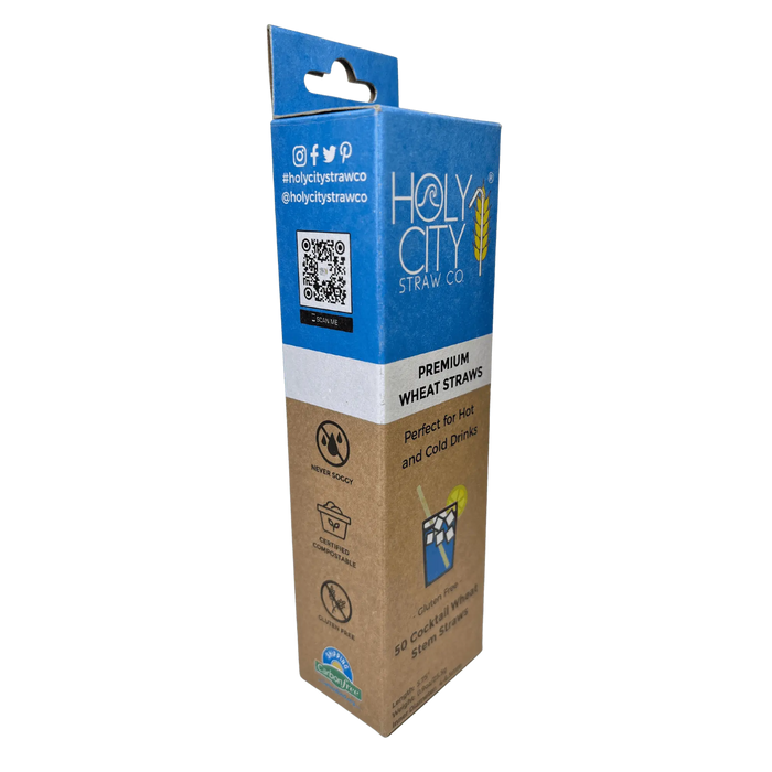 Cocktail Wheat Stem Drinking 50ct Left