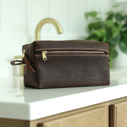 Double Zipper Toiletry Bag - Lifetime Leather Co