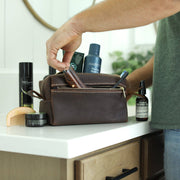 Double Zipper Toiletry Bag - Lifetime Leather Co
