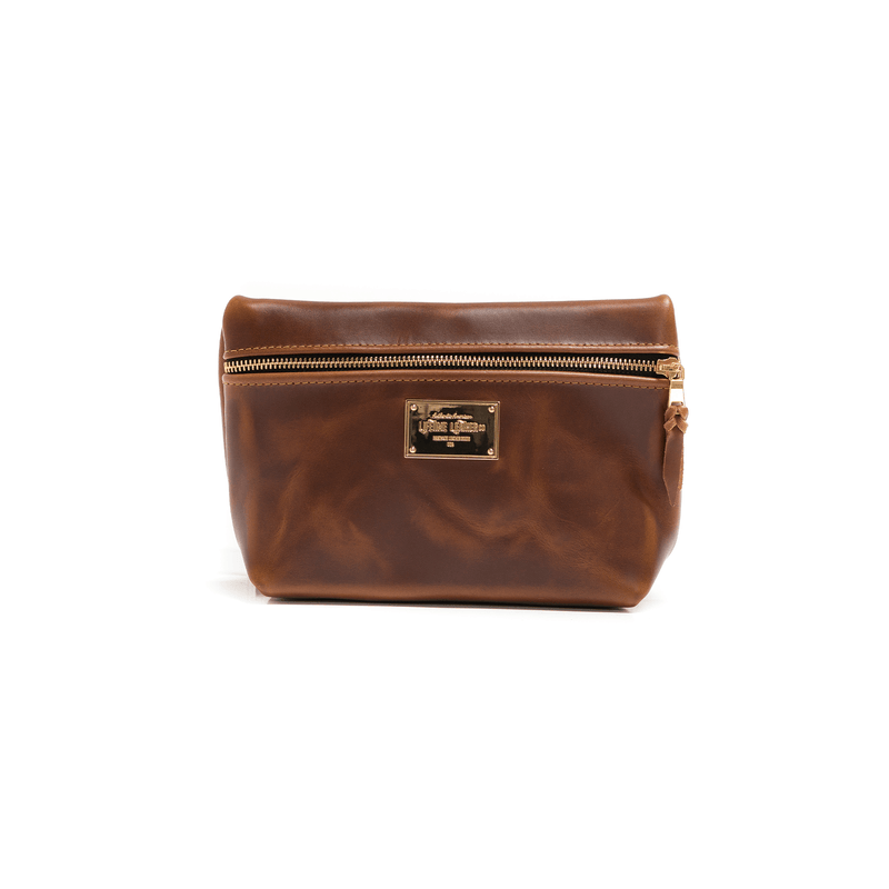 Smooth Leather Cosmetic Bag - Lifetime Leather Co