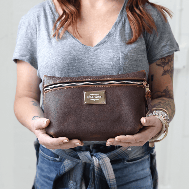 Pebbled Leather Cosmetic Bag - Lifetime Leather Co