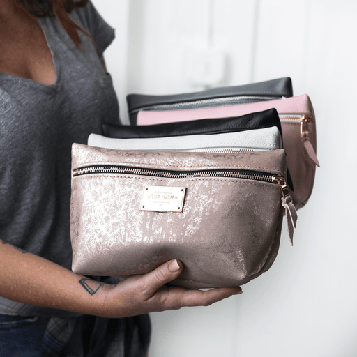 Pebbled Leather Cosmetic Bag - Lifetime Leather Co
