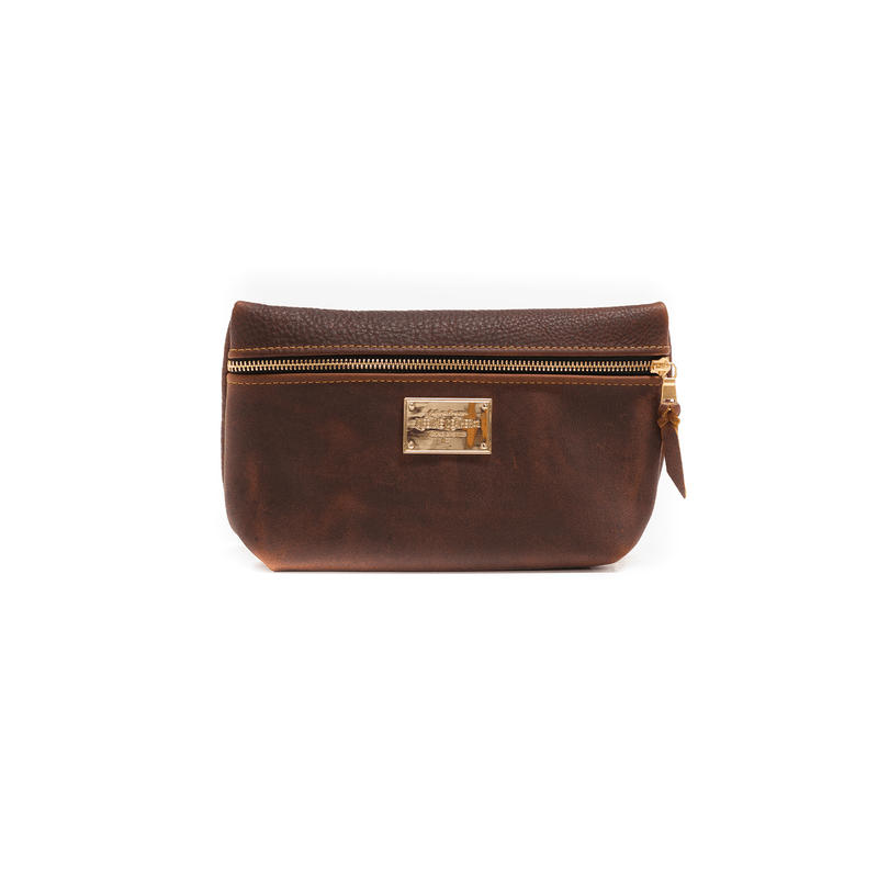 Pebbled Leather Cosmetic Bag - Lifetime Leather Co