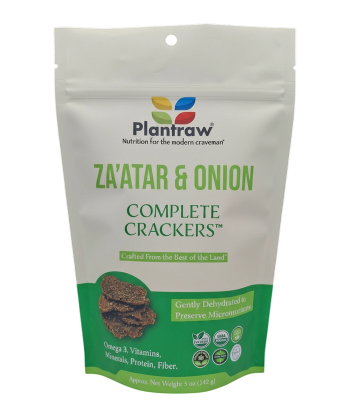 Complete Crackers - ZA'ATAR & ONION (5.1oz): Gluten-Free, Dehydrated