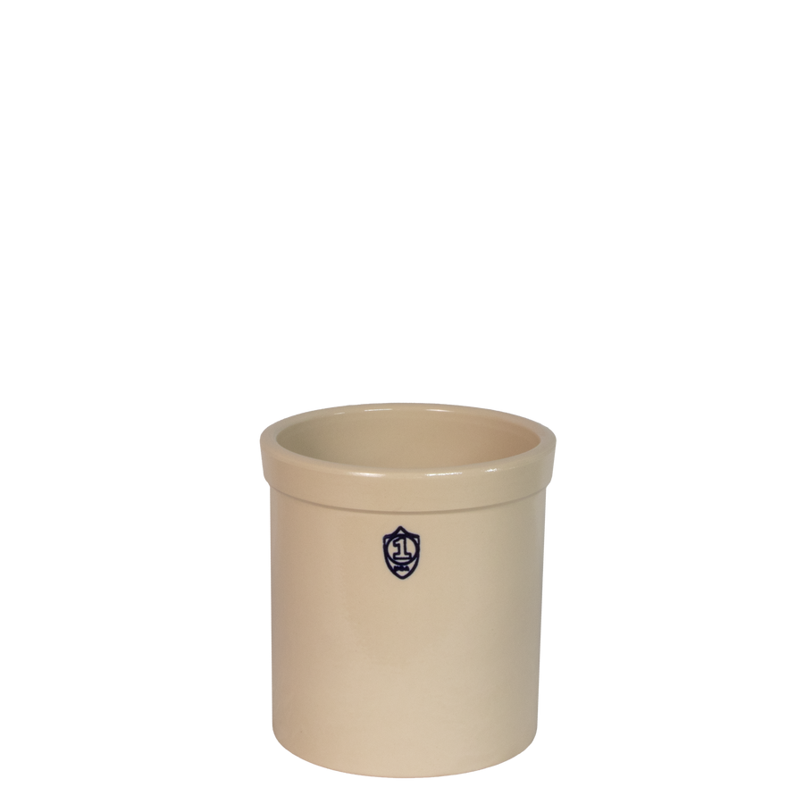Bristol off-white 1-gallon stoneware preserving crock