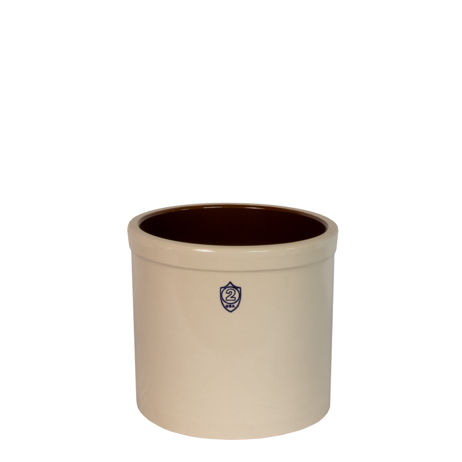 Bristol off-white 2-gallon stoneware preserving crock
