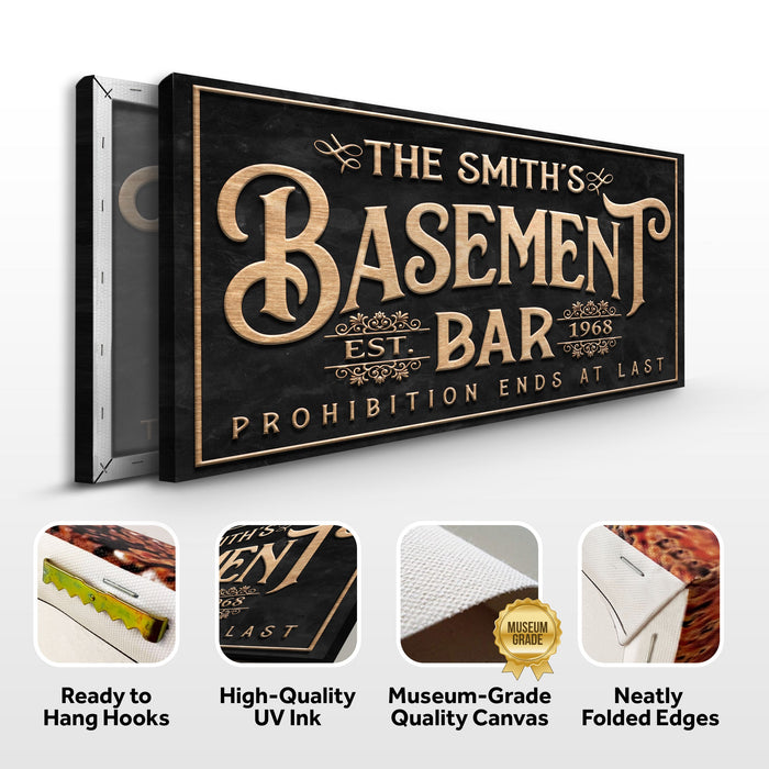 Custom Basement Bar Sign