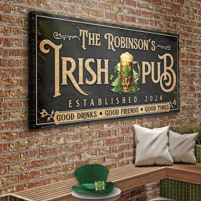 Custom Irish Pub Bar Sign Iii