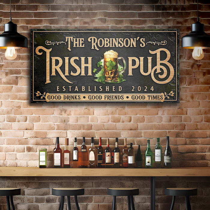 Custom Irish Pub Bar Sign Iii