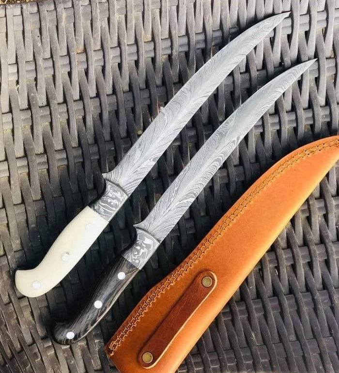 Damascus Twice Fillet Knives