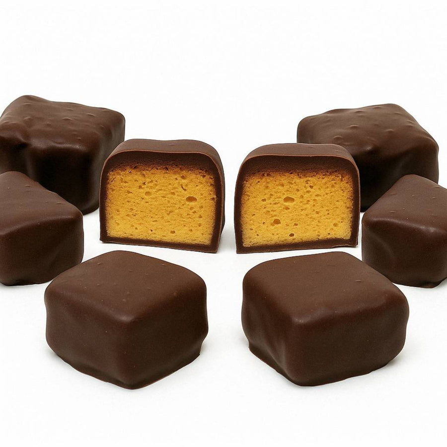 Andy Anand Luxurious Dark Chocolate Honeycomb, 1 lb – Gourmet Gift Box, All-Natural, No Preservatives, Vegan Indulgence, Birthday Gift Box