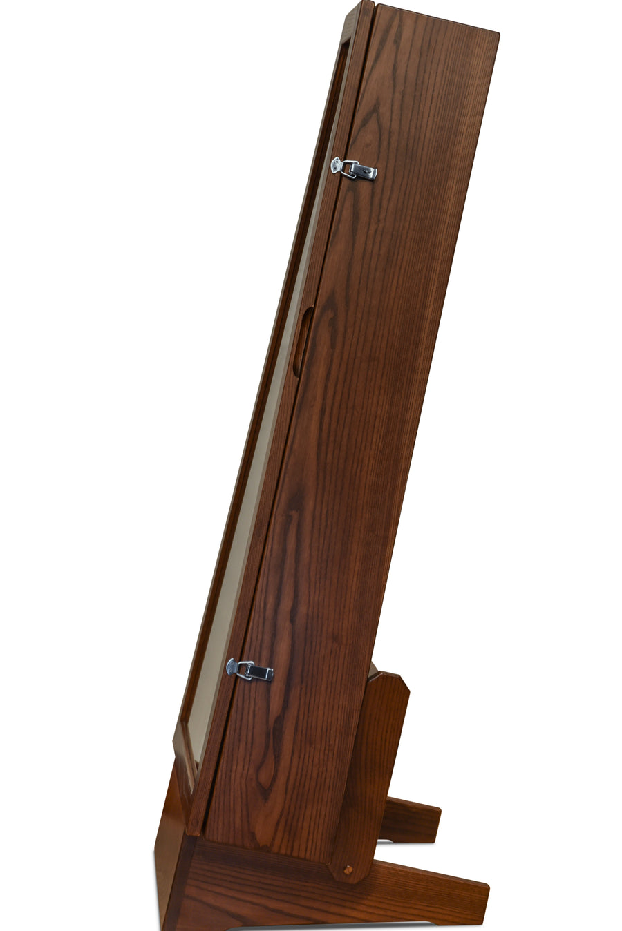 ClimaStand Triangle Humidor with Base - Northern White Ash with Coffee Stain