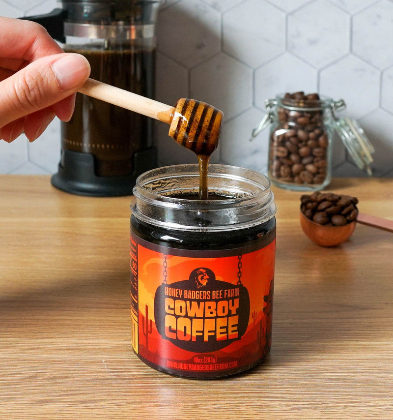 Cowboy Coffee - Instant Honey Coffee - All-in-one - Just add to hot water by Honey Badgers Bee Farm