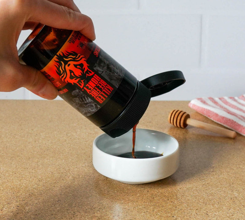 Killer Bee - Fire Honey - All Natural - Hot Honey by Honey Badgers Bee Farm