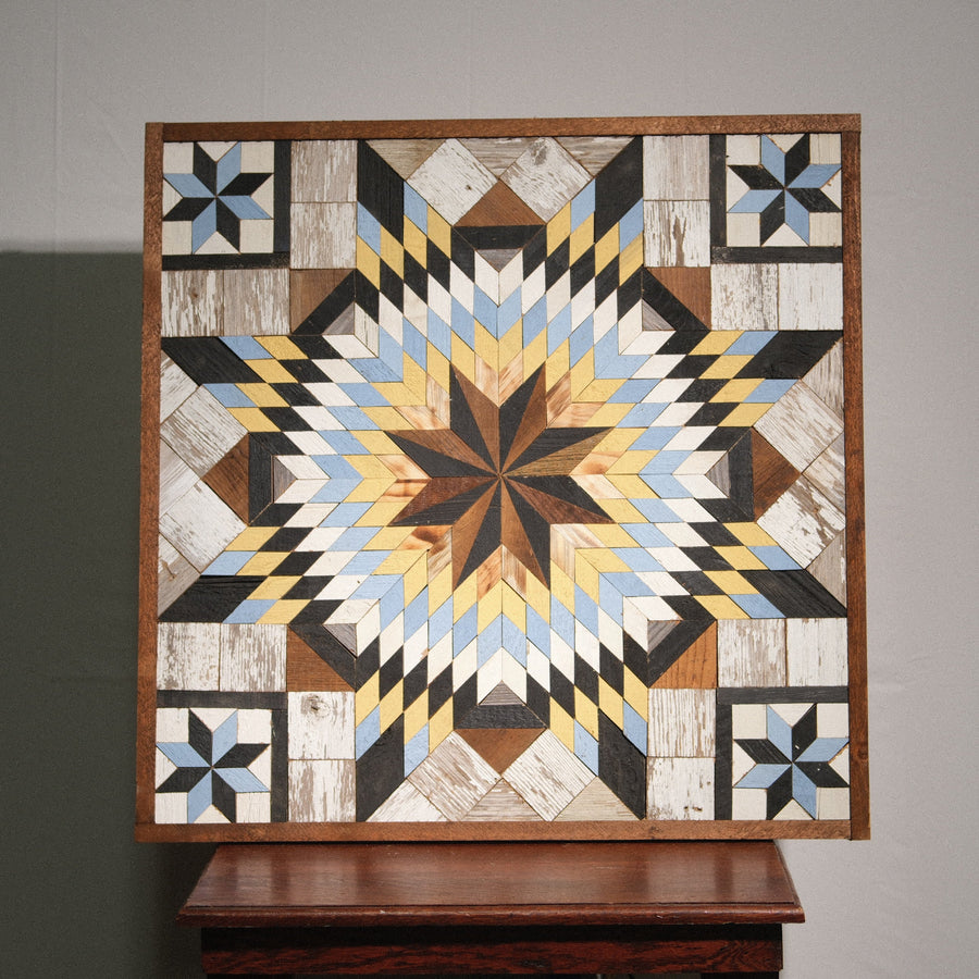 Amish Handmade Barn Quilt Wall Art – Reclaimed Barn Wood – 30.5” x 30.5”