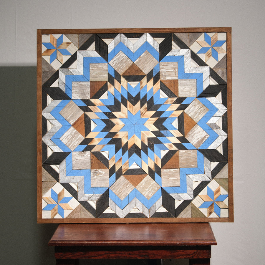 Amish Handmade Barn Quilt Wall Art – Reclaimed Barn Wood – 30.5” x 30.5”