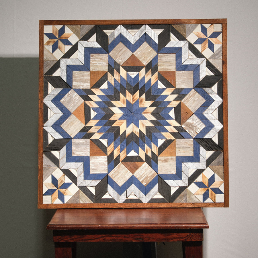 Amish Handmade Barn Quilt Wall Art – Reclaimed Barn Wood – 30.5” x 30.5”