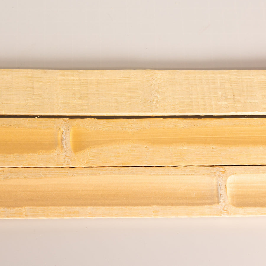 Bamboo Bow-Backing Slats — bamboo slat surface and nodes