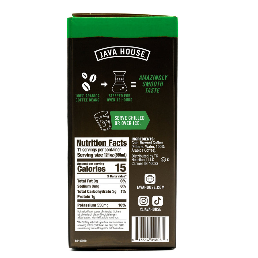 Decaf box back with nutrition label