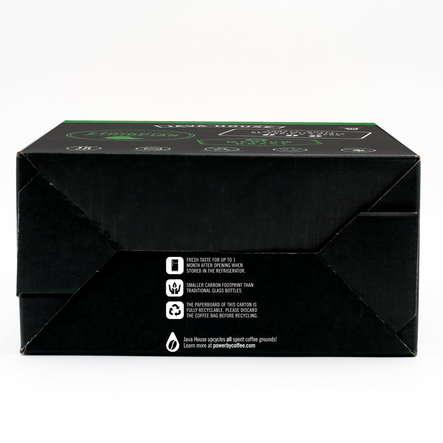 Bottom of Decaf cold brew box