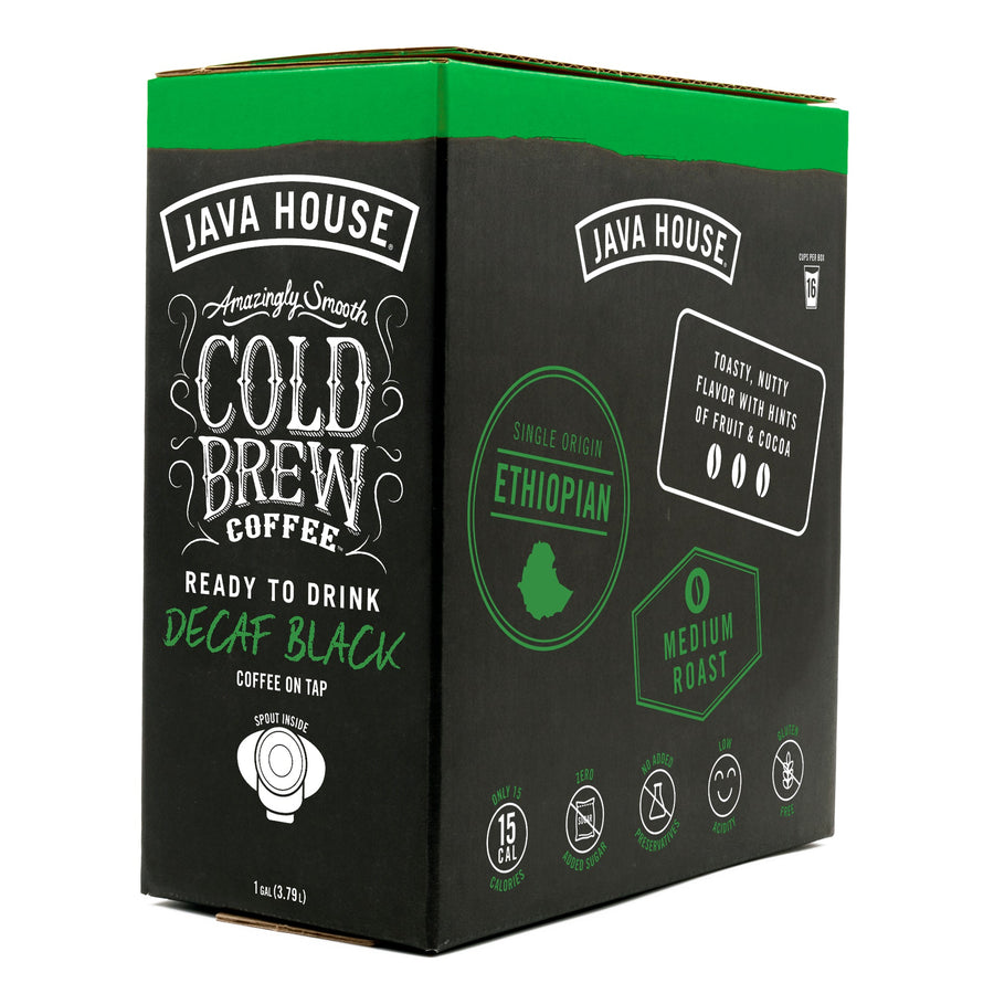 Decaf cold brew box side panel