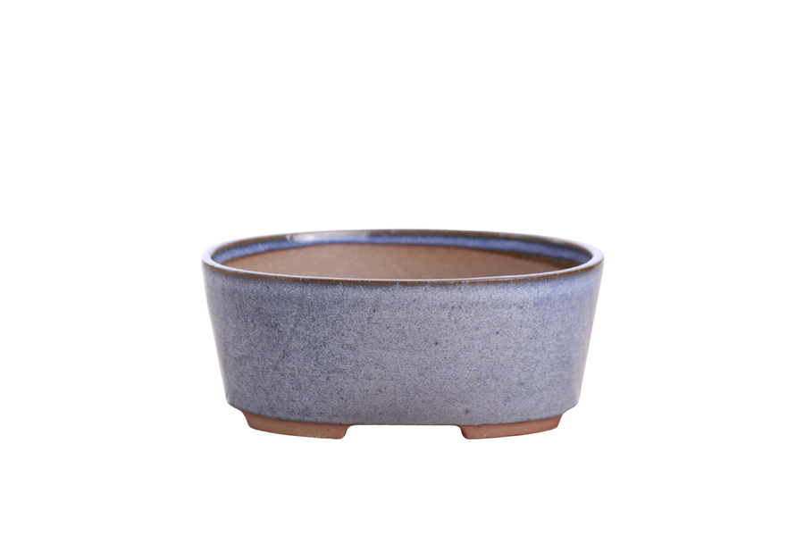 6-Inch Oval A Bonsai Pot - Denim