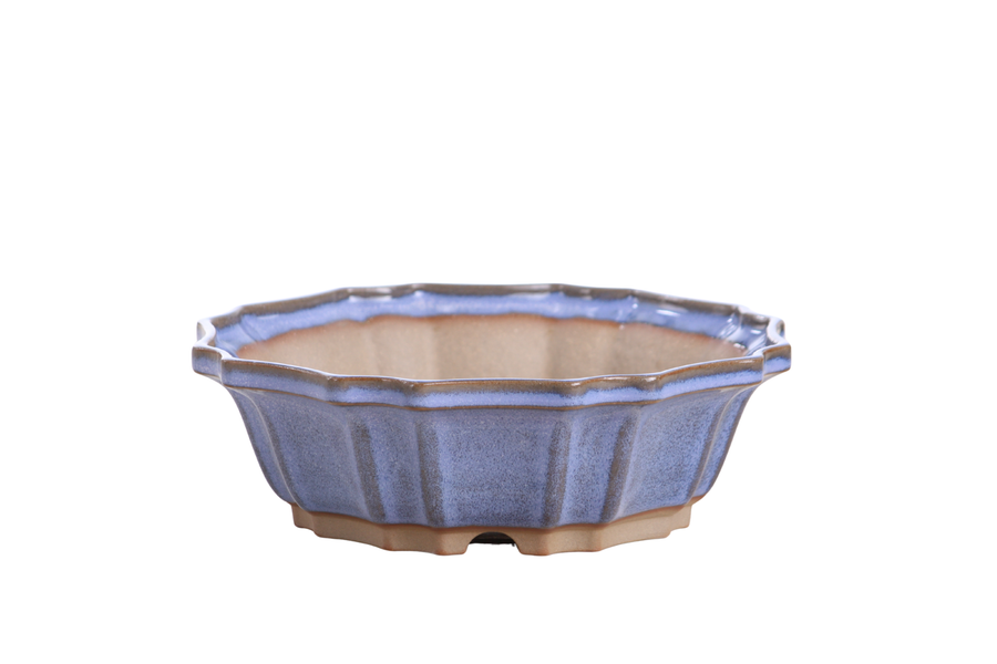 8-Inch Flower Bonsai Pot - Denim
