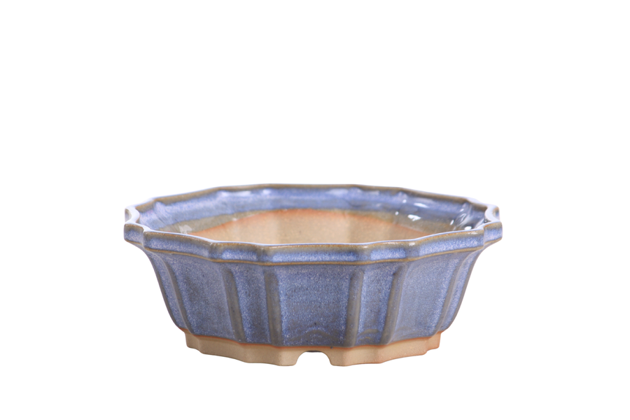 6.5-Inch Flower Bonsai Pot - Denim