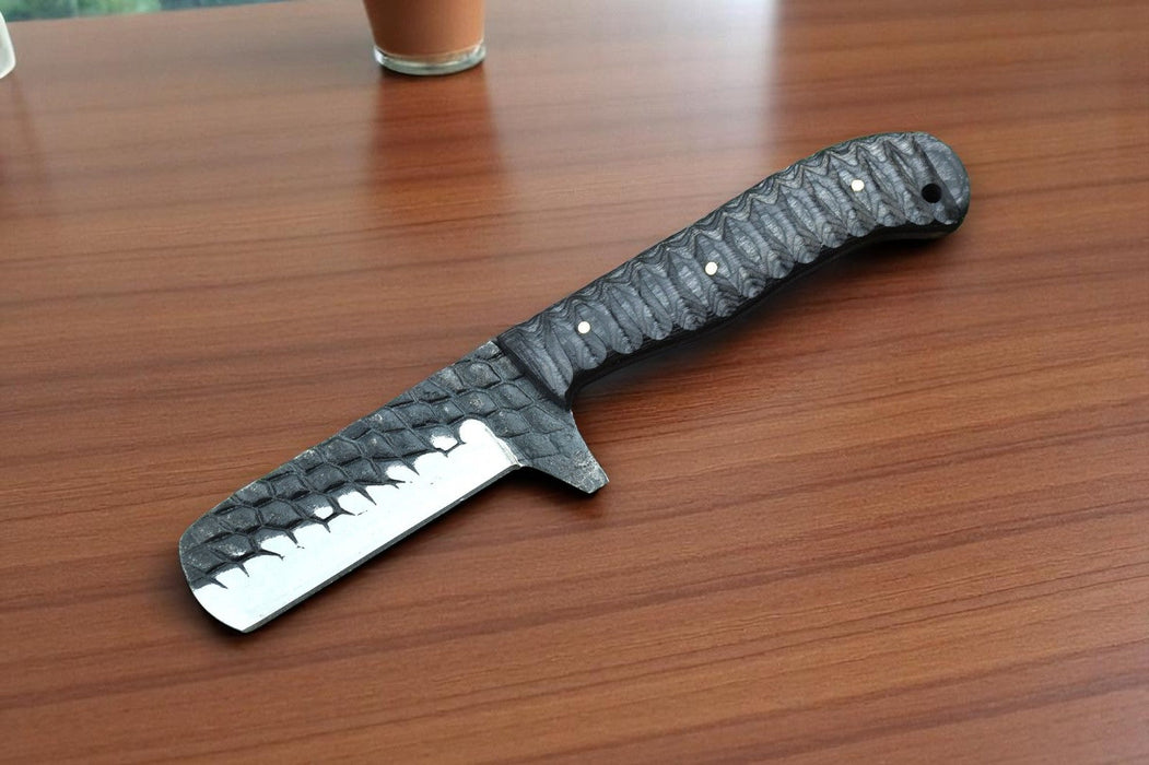 Handmade 1095 Forged Steel Bull Cutter Knife – 8.5" with Sheath