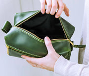 Double Zipper Toiletry Bag - Lifetime Leather Co