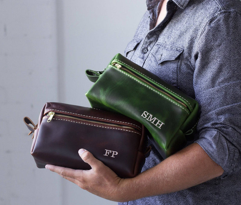 Double Zipper Toiletry Bag - Lifetime Leather Co