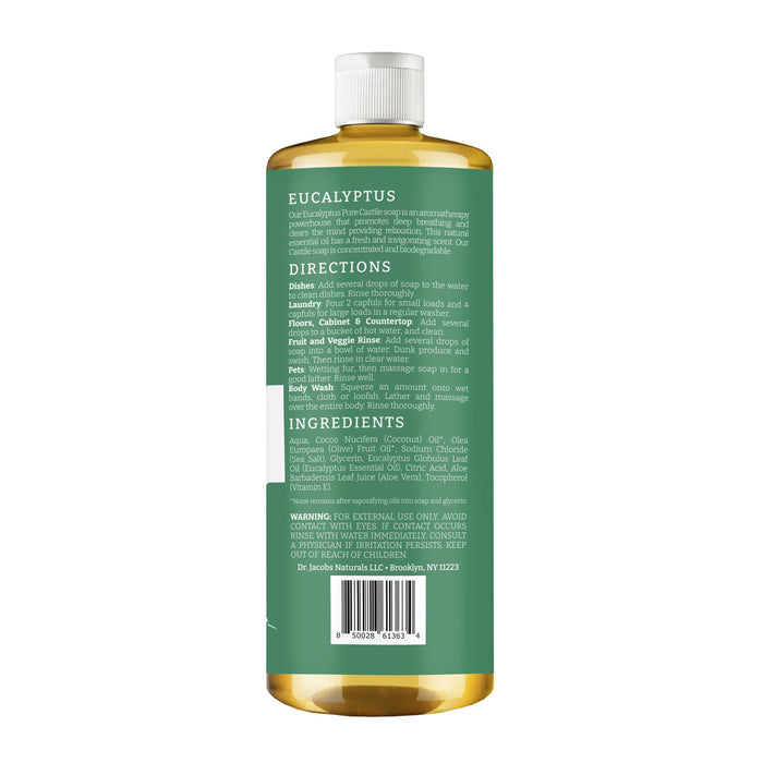 Eucalyptus All in 1 Castile Soap - Thin Formula by Dr. Jacobs Naturals