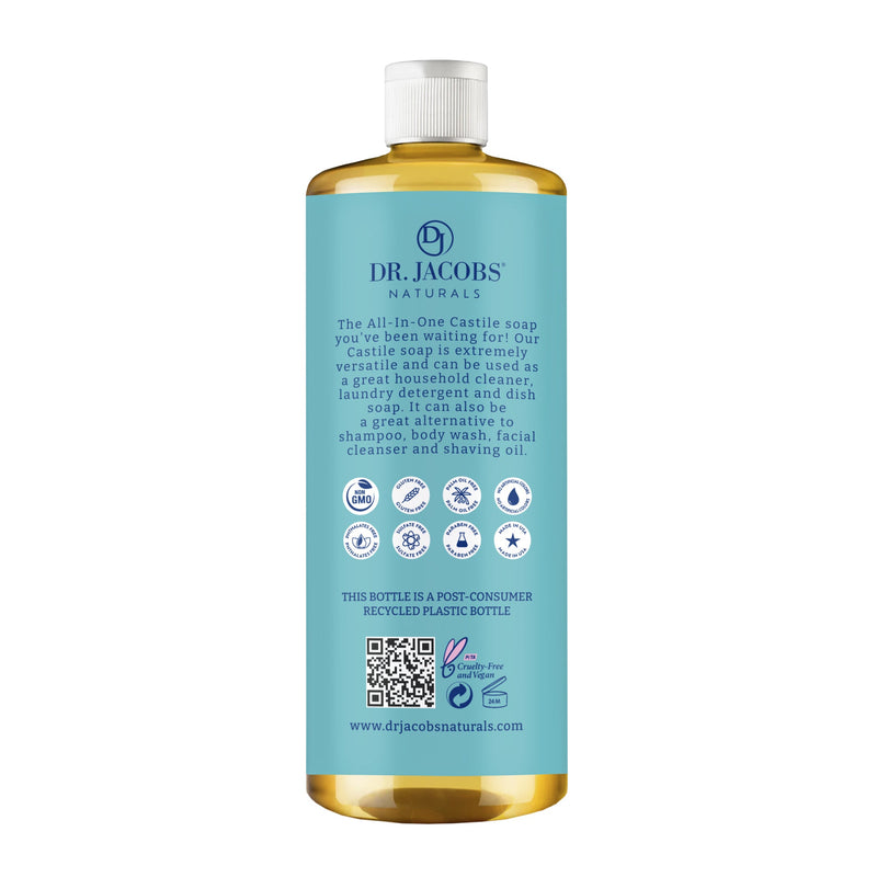 Unscented All in 1 Castile Soap - Thin Formula by Dr. Jacobs Naturals