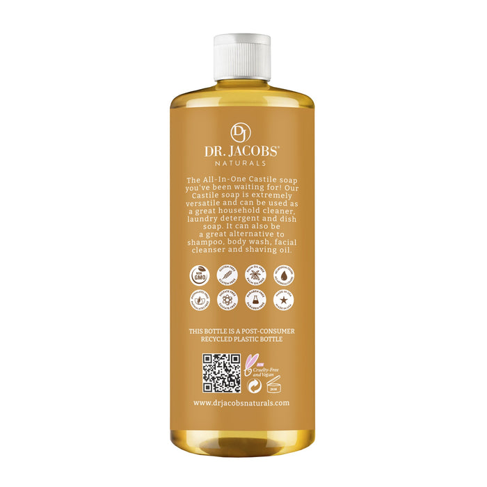 Orange & Ginger All in 1 Castile Soap - Thin Formula by Dr. Jacobs Naturals