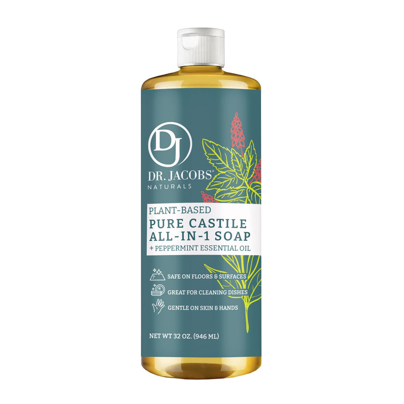 Peppermint All in 1 Castile Soap - Thin Formula by Dr. Jacobs Naturals