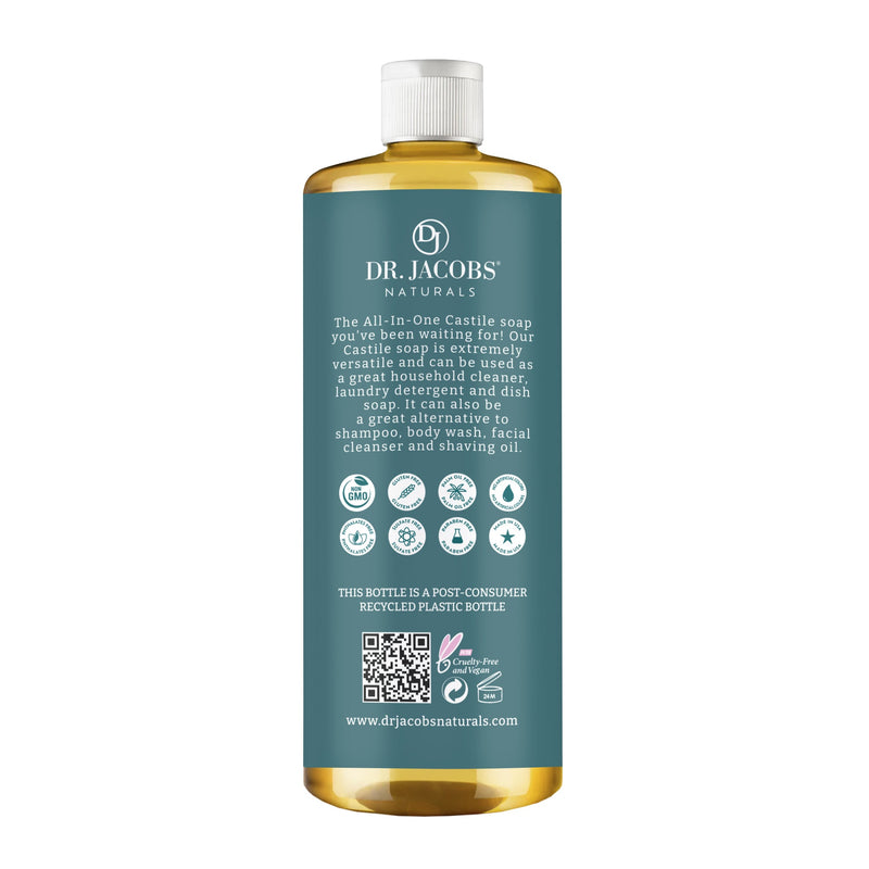 Peppermint All in 1 Castile Soap - Thin Formula by Dr. Jacobs Naturals