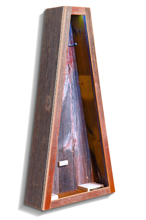 Climacase Triangle Humidor Reclaimed Barnwood Red