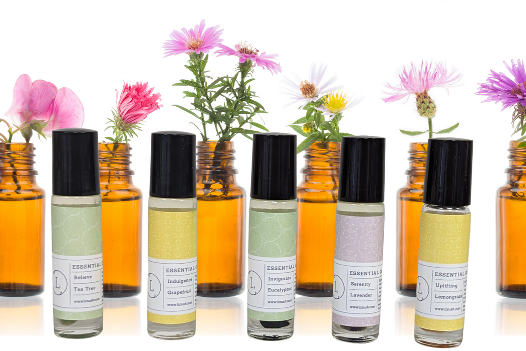CBD Essential Oils Roll-On set with Crystals and CBD (THC free) by Lizush