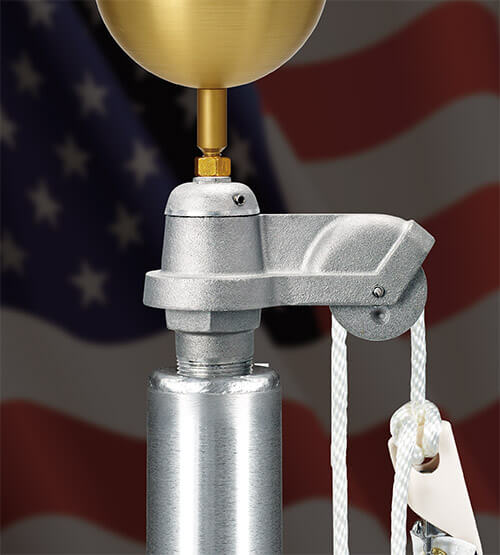25' External Halyard Aluminum Flagpole - Continental Series